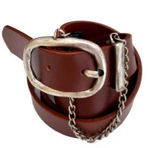 Arturo Vannini Leather Italian Belt Brown Men's Size Large or 40